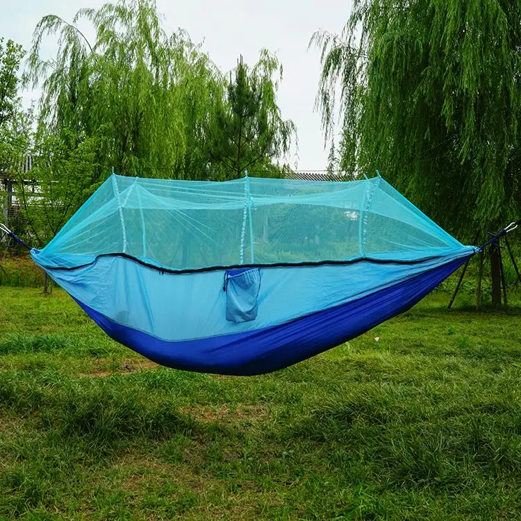 Wholesale Parachute Hammock Portable Outdoor Camping Nylon Hammock With Mosquito Net Hammock