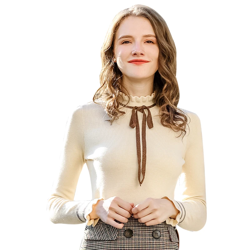 Новинка Зима 2020 модная женская одежда с длинными рукавами вязаный Теплый Женский Повседневный дикий свитер