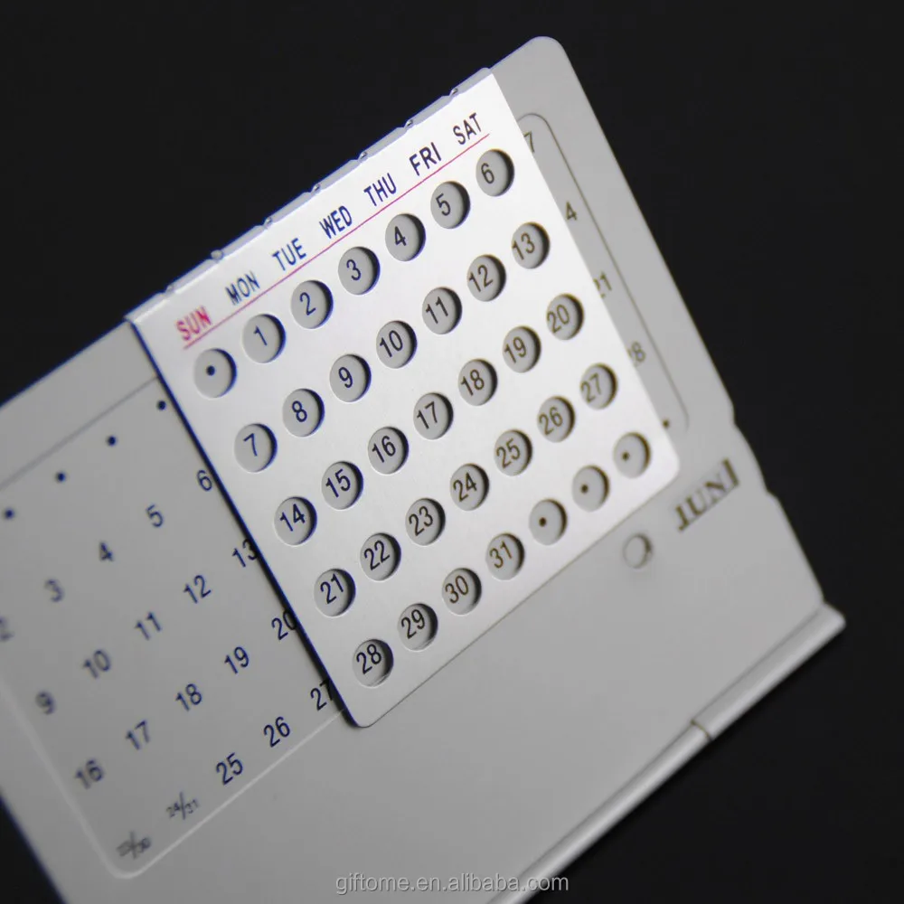 Алюминиевый напечатанный Настольный календарь 2021 для рекламы