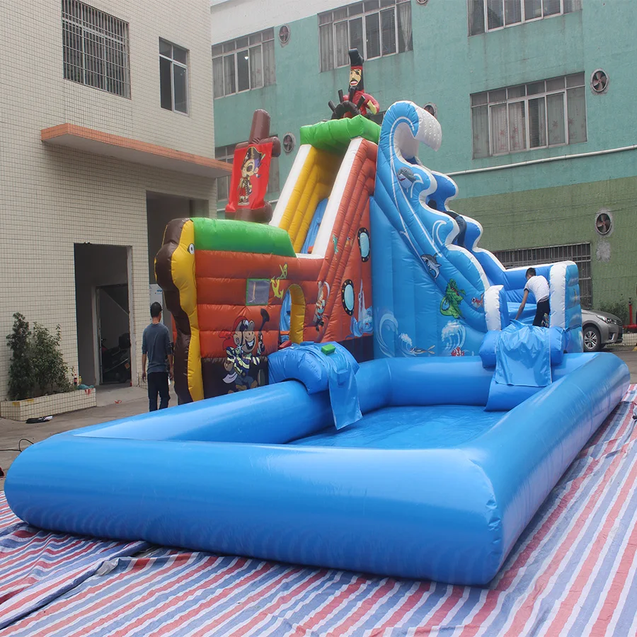 Commercial Inflatable Corsair Theme Slide Inflatable Durable PVC Tarpaulin Slide For Outdoor
