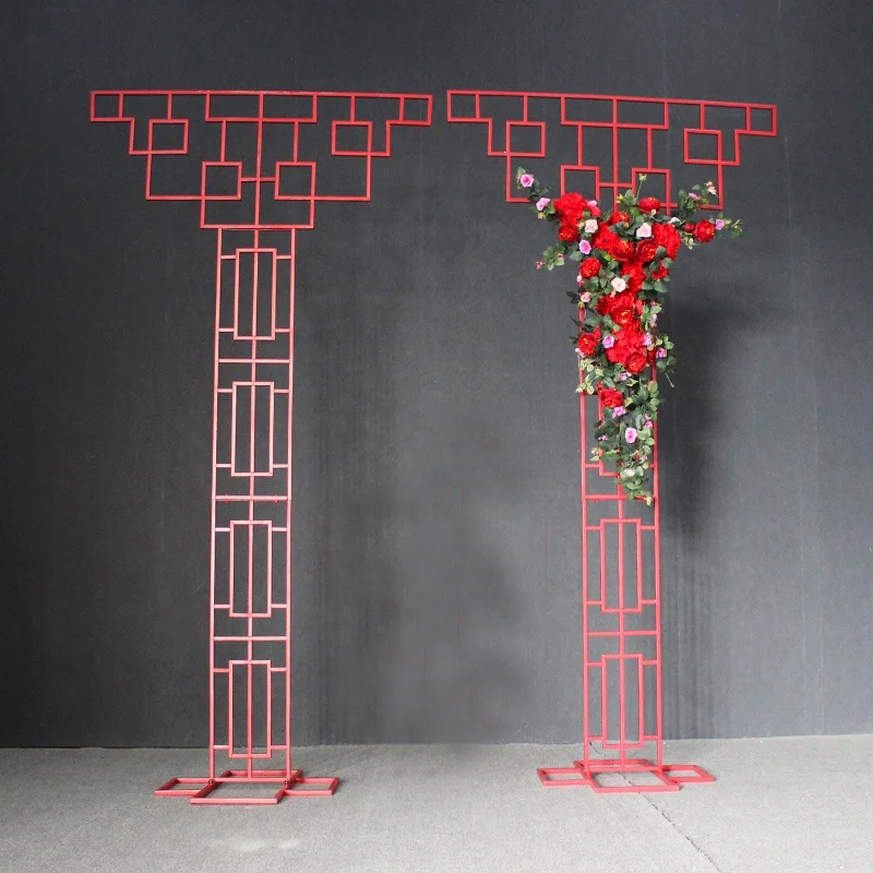 Chinese style T shape metal screens  panel  weddings decorations event party stage background