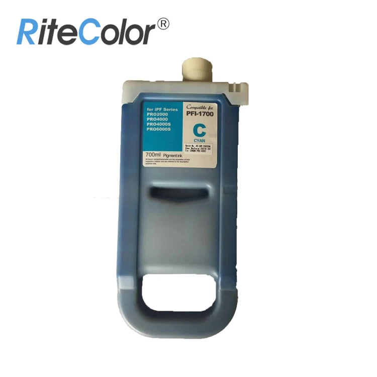 12 Colors 700ML Pigment Chiped Ink Cartridge PFI-1700 for Canon PRO 4000 / PRO 4000S