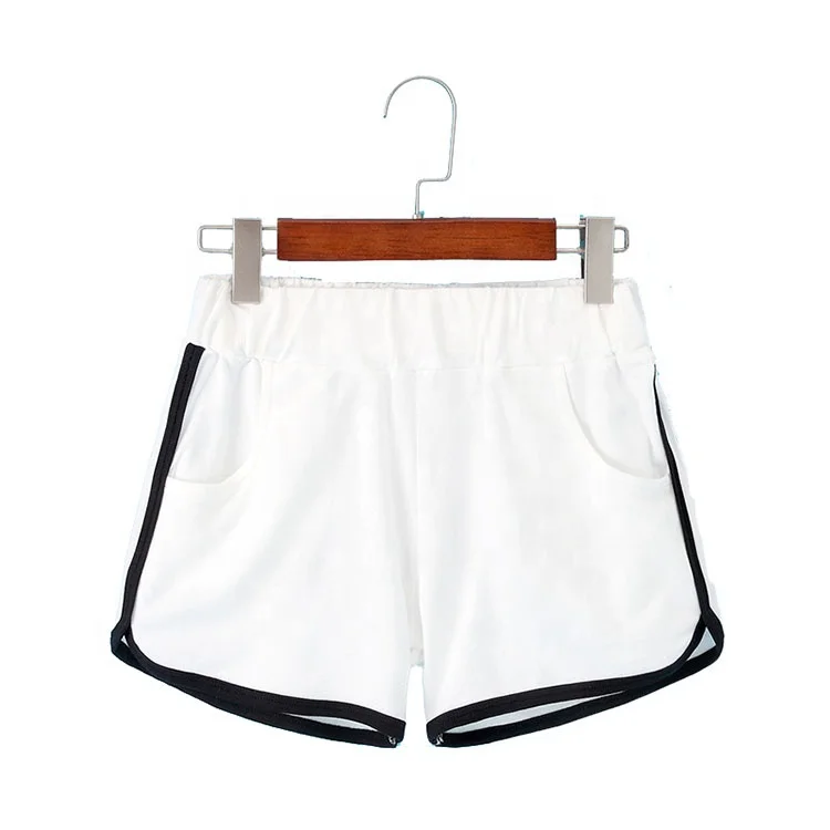 100% cotton Custom made oem print logo women sexy hot gym sport girls shorts