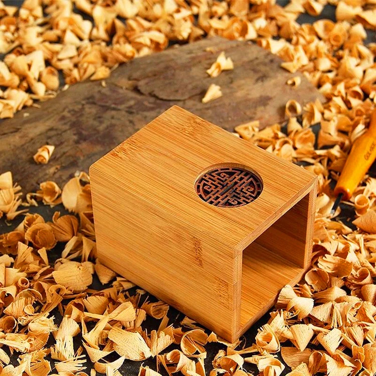 Custom High Quality Creative Walnut Wood Brush Pot Stationery Storage Pen Holder