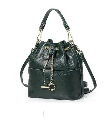 2019 Fashion Newest Style Bucket Bag For Women Genuine Cow Leather Ladies Tote Bag Small Size Cross-body Bag For Women