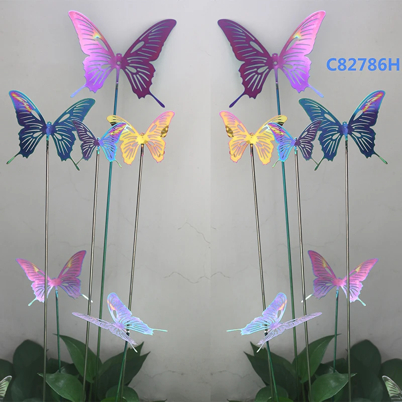 Знаки дизайн фея серебристого металла Божья коровка садовый декор