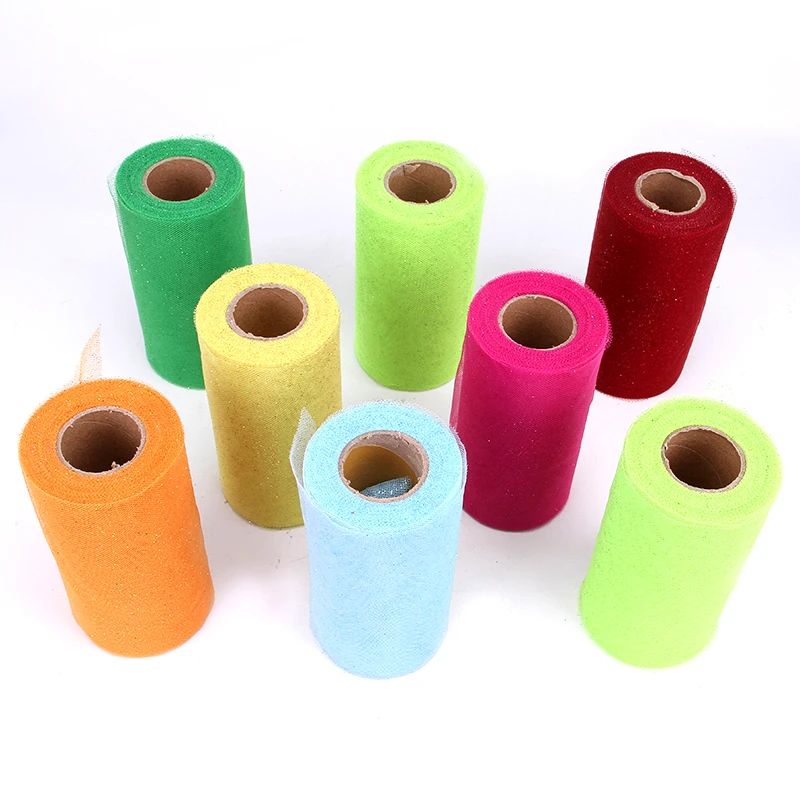 6'X100 yds polyester tutu spool for bridal dress decorationTulle Mesh Fabric