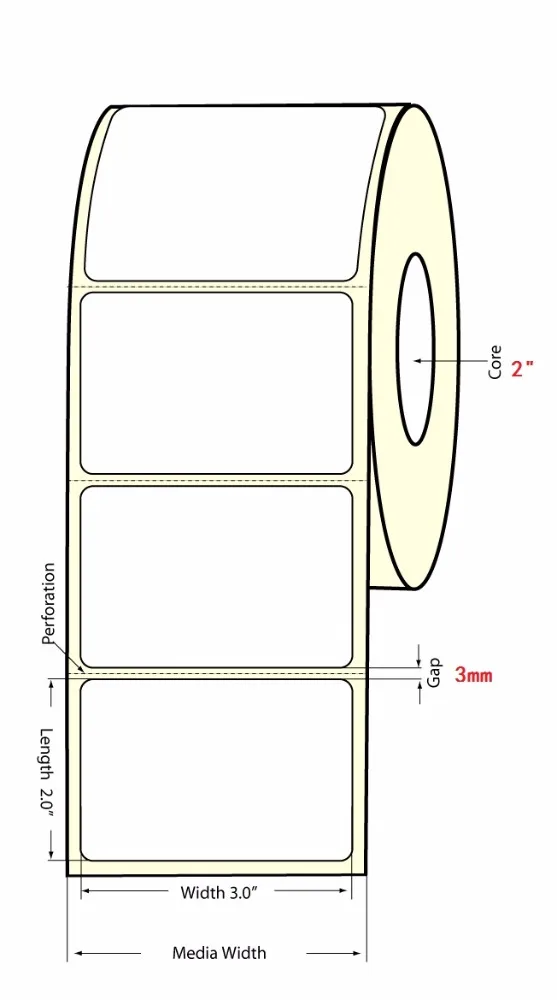 Высокоглянцевый серебристый рулон этикеток для струйного принтера primere lx400,lx500,lx900, 3 дюйма x 3 дюйма, 425 этикеток/рулон