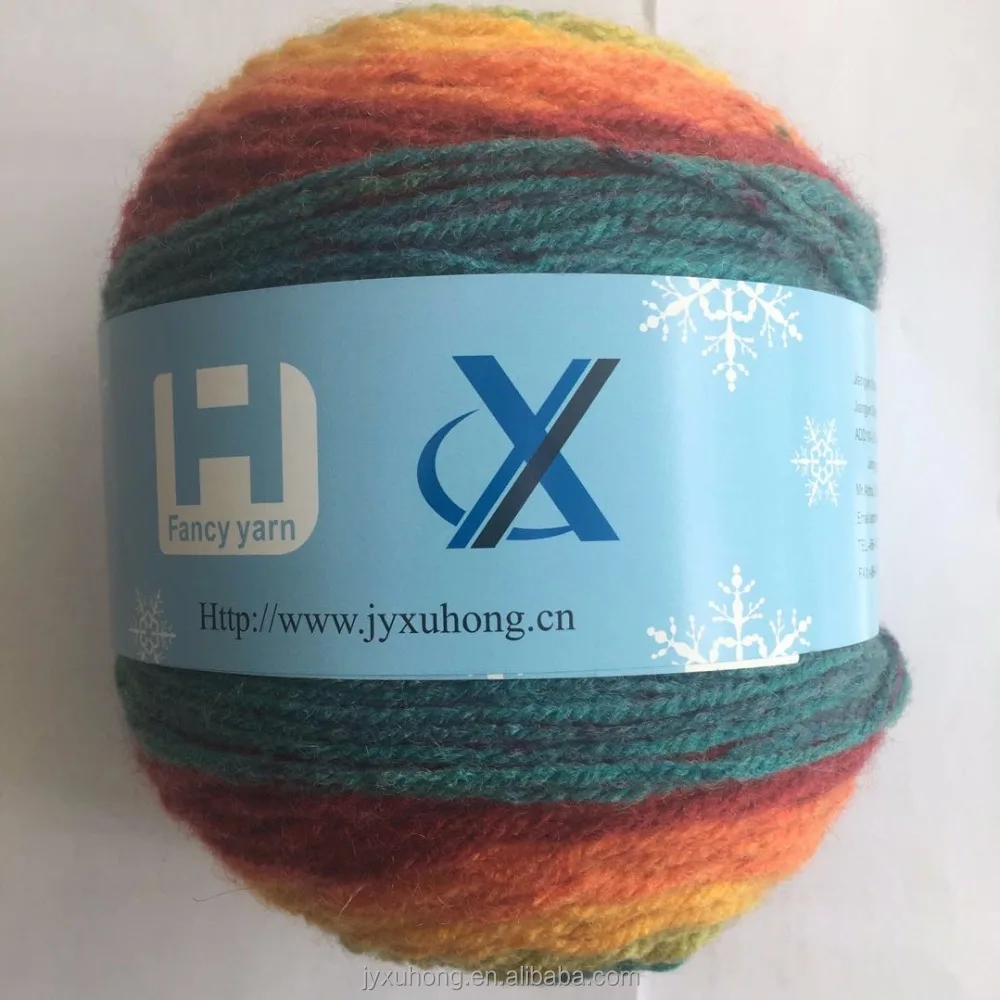 
80% acrylic 20% wool cake ball yarn 