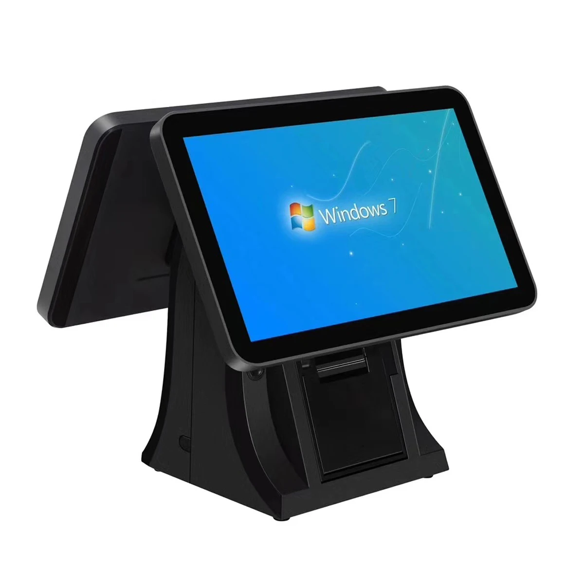 Newest LCD Display 15 inch Dual Restaurant Retail Touch Screen POS System with SSD32GB for Supermarket