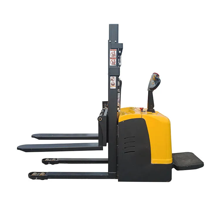 1.5 ton stacker electric price forklift truck hydraulic stacker pallet for hot sale Standing and driving full electric stacker