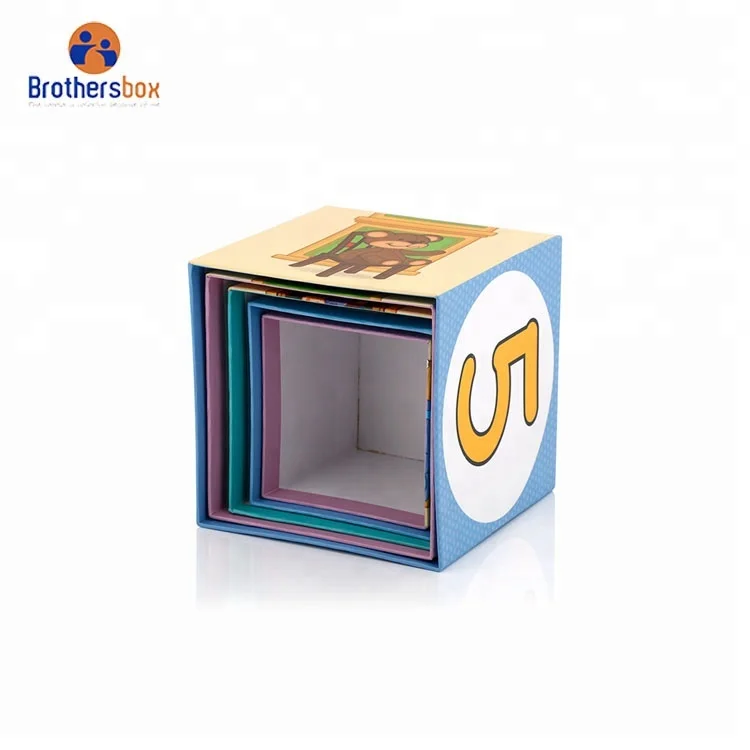 Cardboard toys stacking blocks