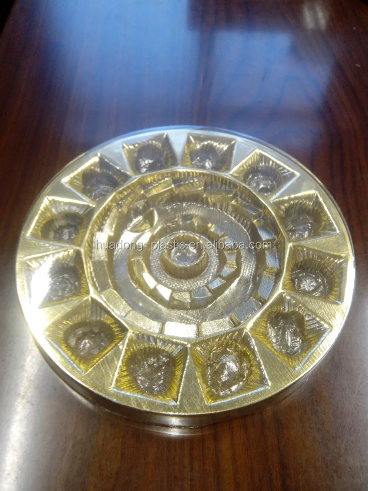 Customized Golden Chocolate/Cake Plastic Blister Packing Tray/Box Container