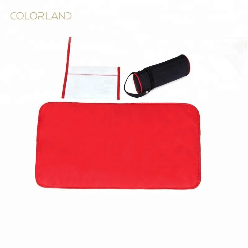 Colorland Practical Family Set Baby Diaper Tote Set with Bottle Holder, Clear Pouch, Changing Mat