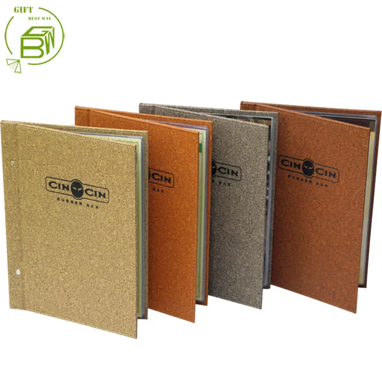 Price Competitive Wholesale A4 Size Menu Cover, Leatherette Menu Cover, Wood Grain Menu Cover
