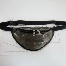 wholesale girl transparent waist bag neon laser holographic glitter pvc clear fanny pack