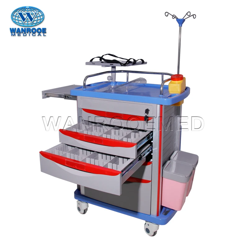 BET-75071A ABS Hospital Equipment Medical Trolley Emergency Crash Cart