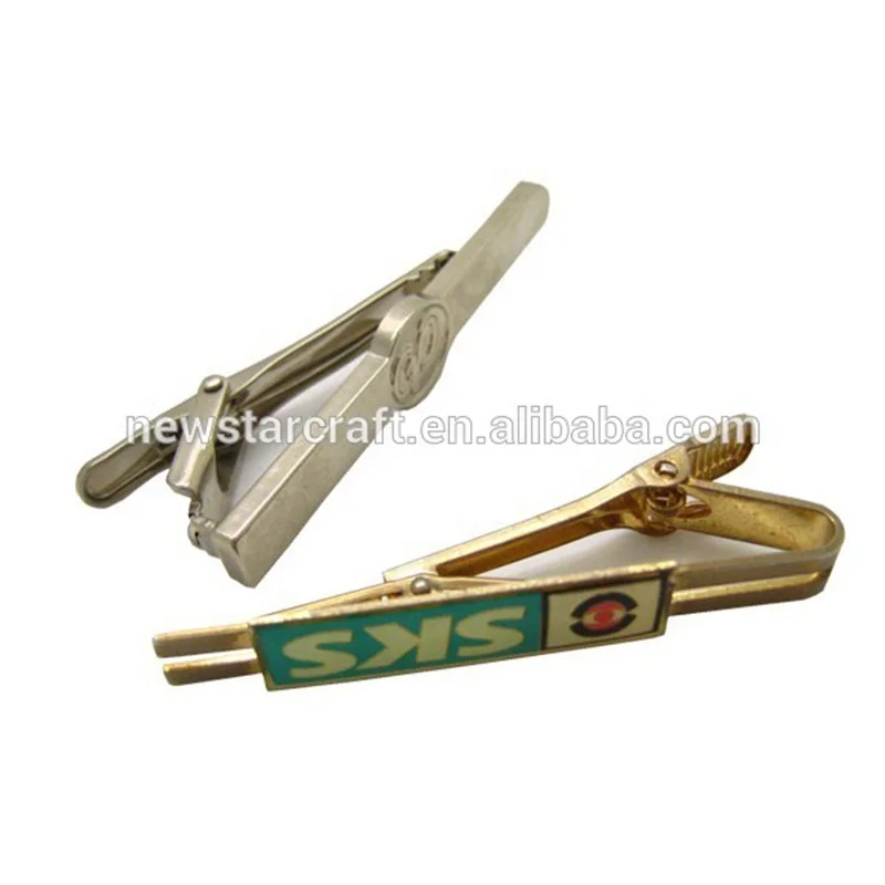 Cheap Customized Etched Soft Enamel Custom Logo SKS Tie Clip Men