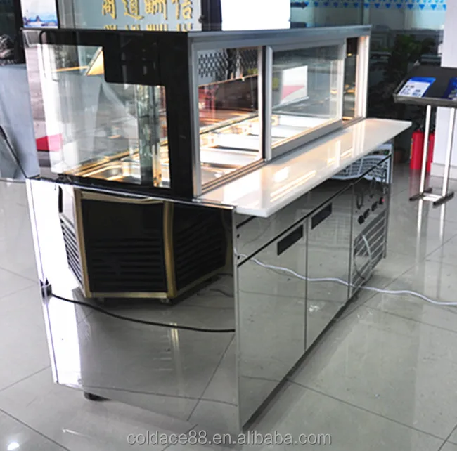 4~8 Degree Refrigeration Unit Salad Bar Counter Case Refrigerator