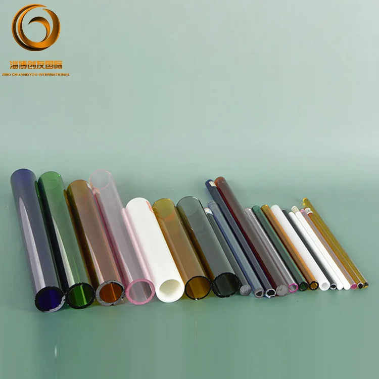 Оптовая продажа Высококачественная термостойкая цветная стеклянная трубка pyrex