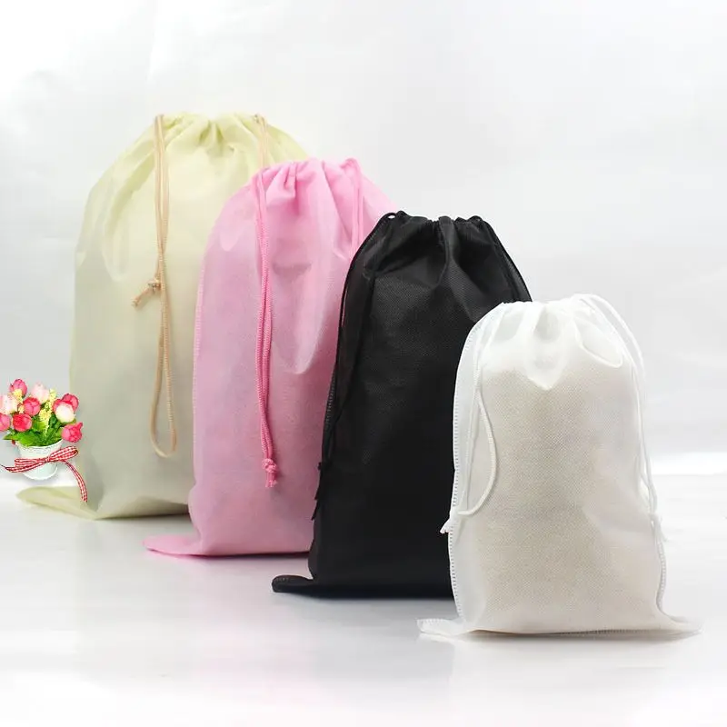 Drawstring Bag Tote Shopping Bag Slipper Collected Bag Free Sample Good Price Non Woven Fabric Customized Logo OEM NWB001