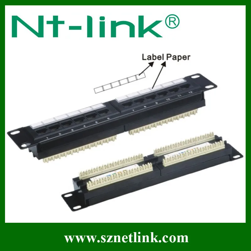 10 дюймов 12 Панель Порт Cat6 патч