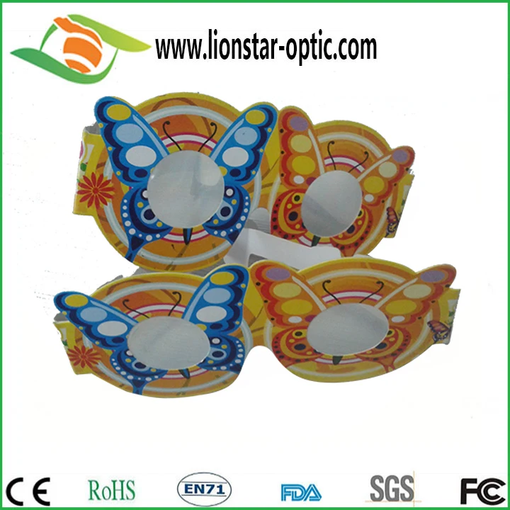 Рекламная подарочная бумага очки с дифракцией сердечком и фейерверком оптовая продажа