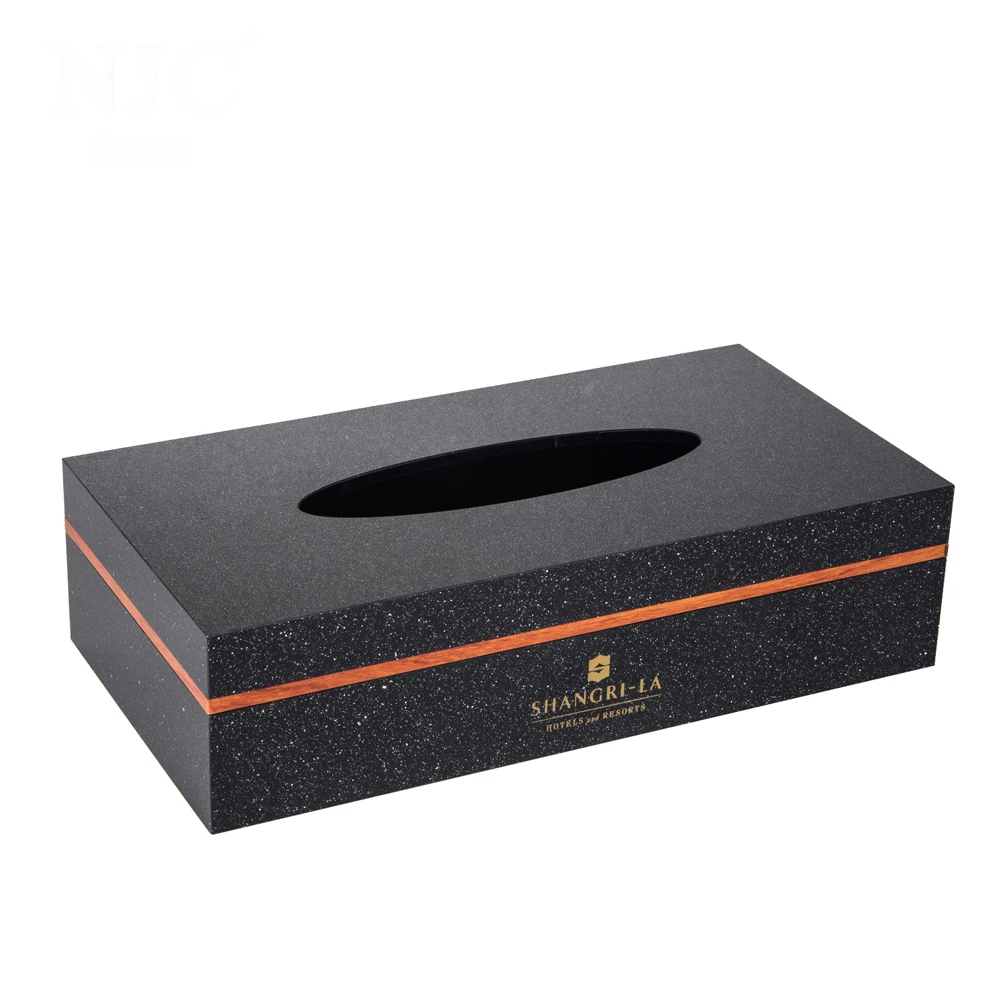 Acrylic hotel amenities set manufacturer , 5 star hotel supply tissue box tray