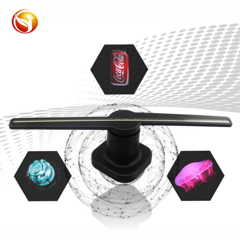 2019 latest 42cm advertising hologram display with 3d holographic led fan device