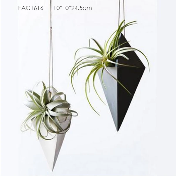 China suppliers half round white flower pot hanging wooden flower pot