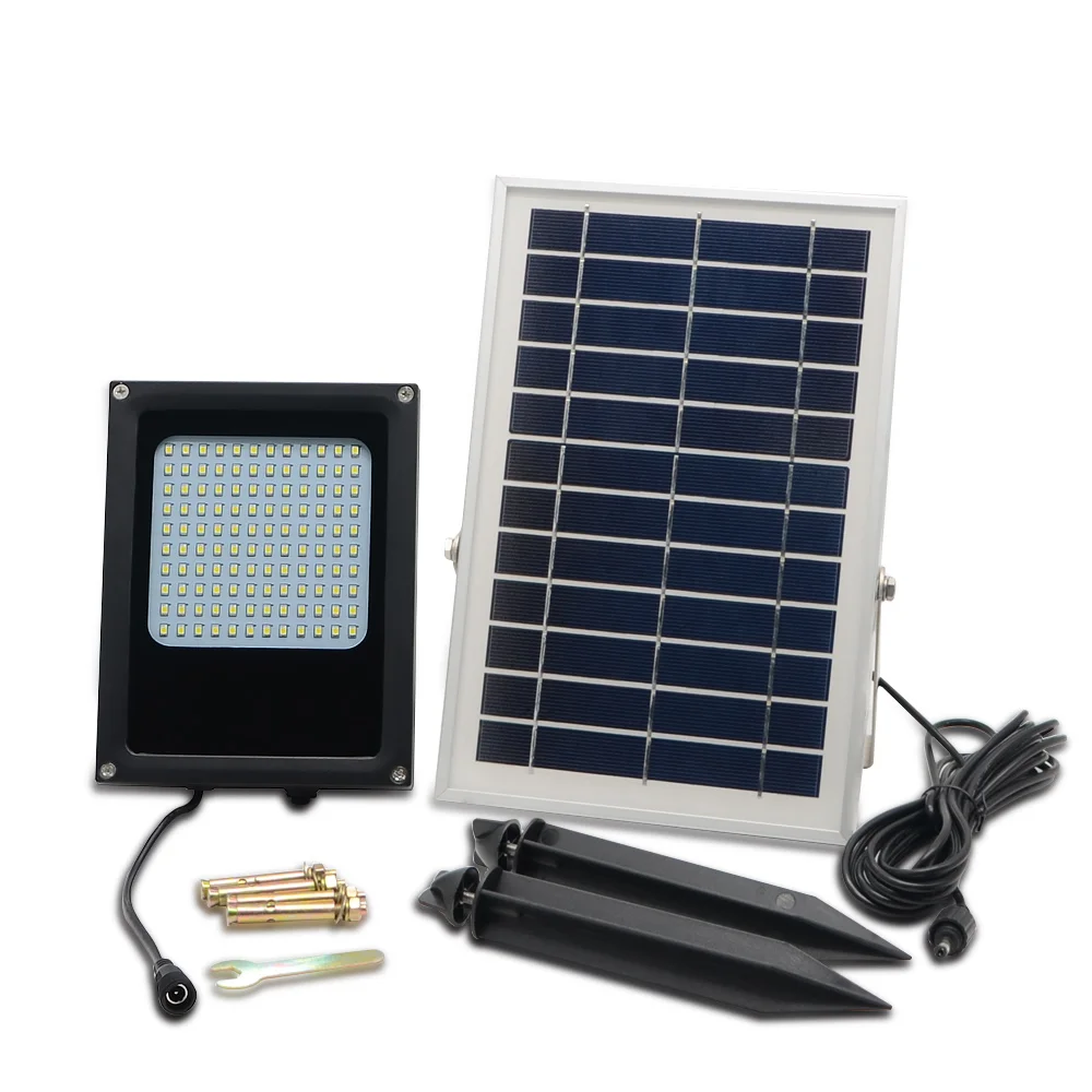 Наружное IP65 водонепроницаемое садовое освещение с заземлением настенное крепление прожектор Солнечный Светодиодный для