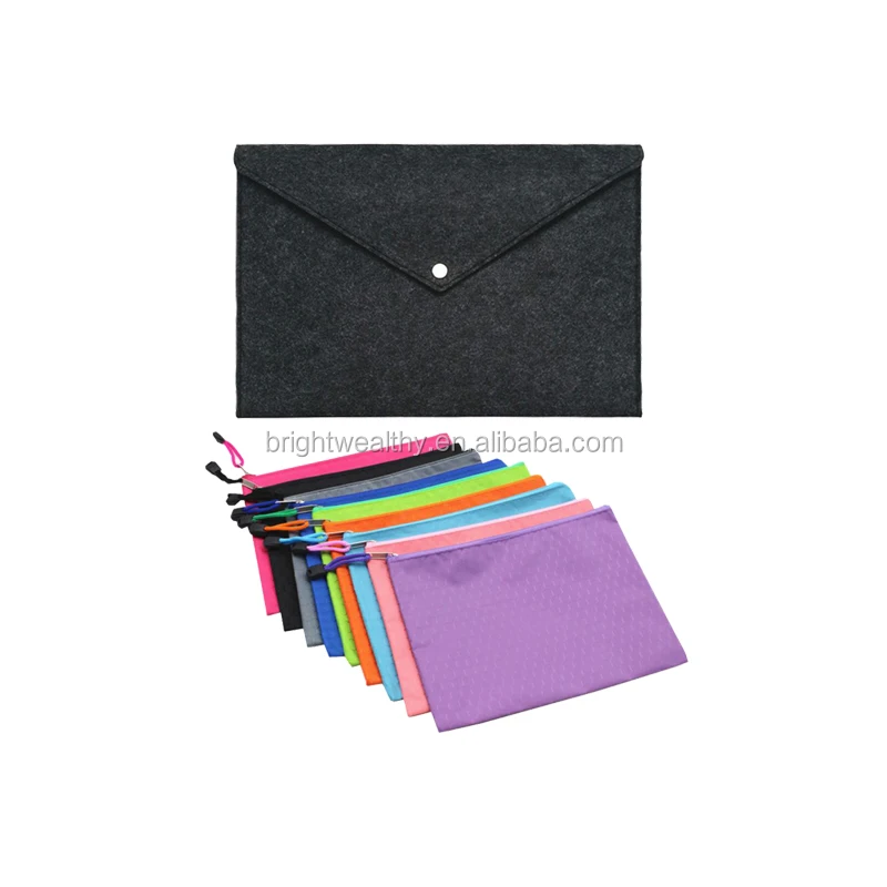 Original factory A4 felt document bag business a3 file folder for promotion