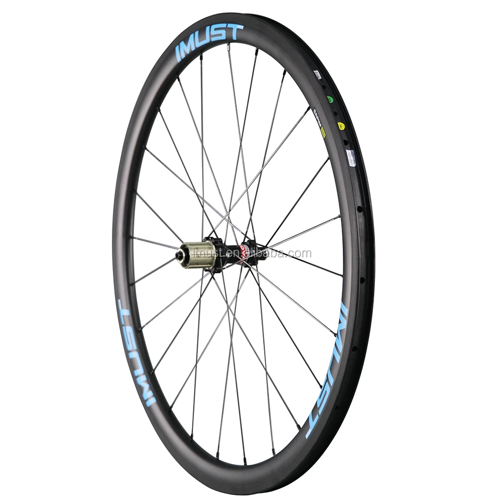 Straight pull Carbon aero wheels 38mm depth 25mm width for road bike