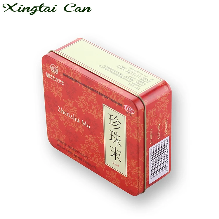 
Medicine Packing Rectangle metal Tin Can 100g 