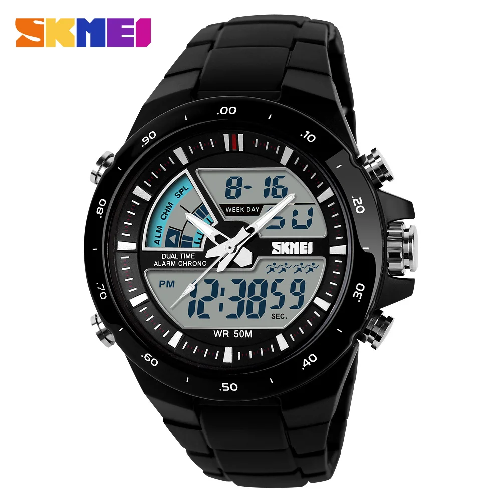 Analog digital watches gift  quamer sport watch price waterproof jam Tangan skmei 1016