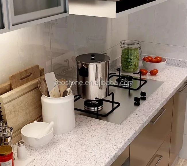 
Super White Quartzite Glass Quartz Stone Worktops 