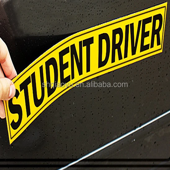 Cheap 3 Packs Student Driver Reflective Vinyl Magnetic Sticker Decal For Car