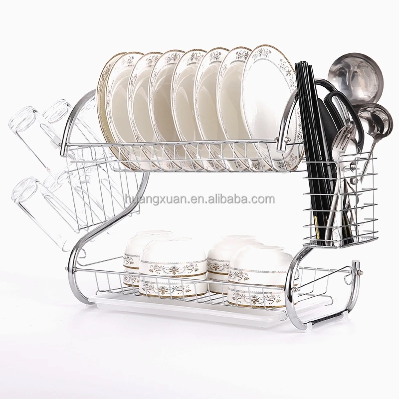 kitchen storage metal wire dish rack for sink