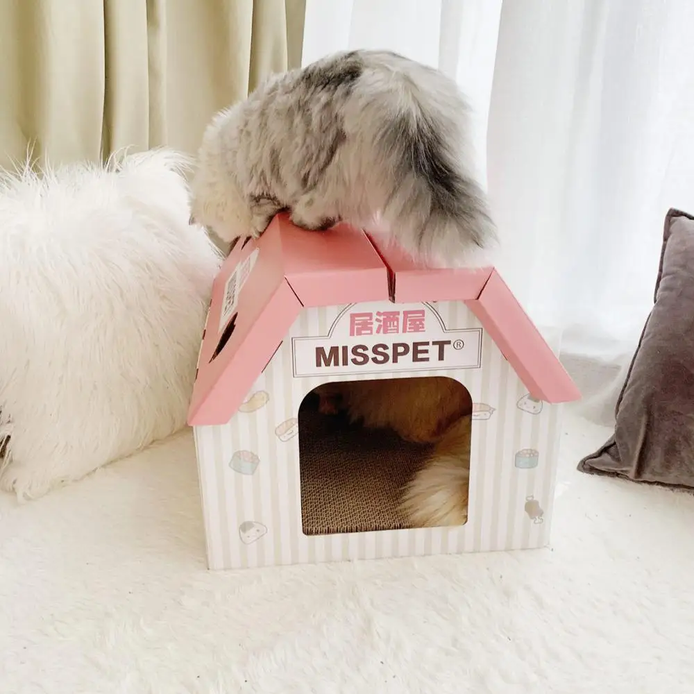 Kitty House Lovely Style Cat scratcher playing lounge cat toy accessories