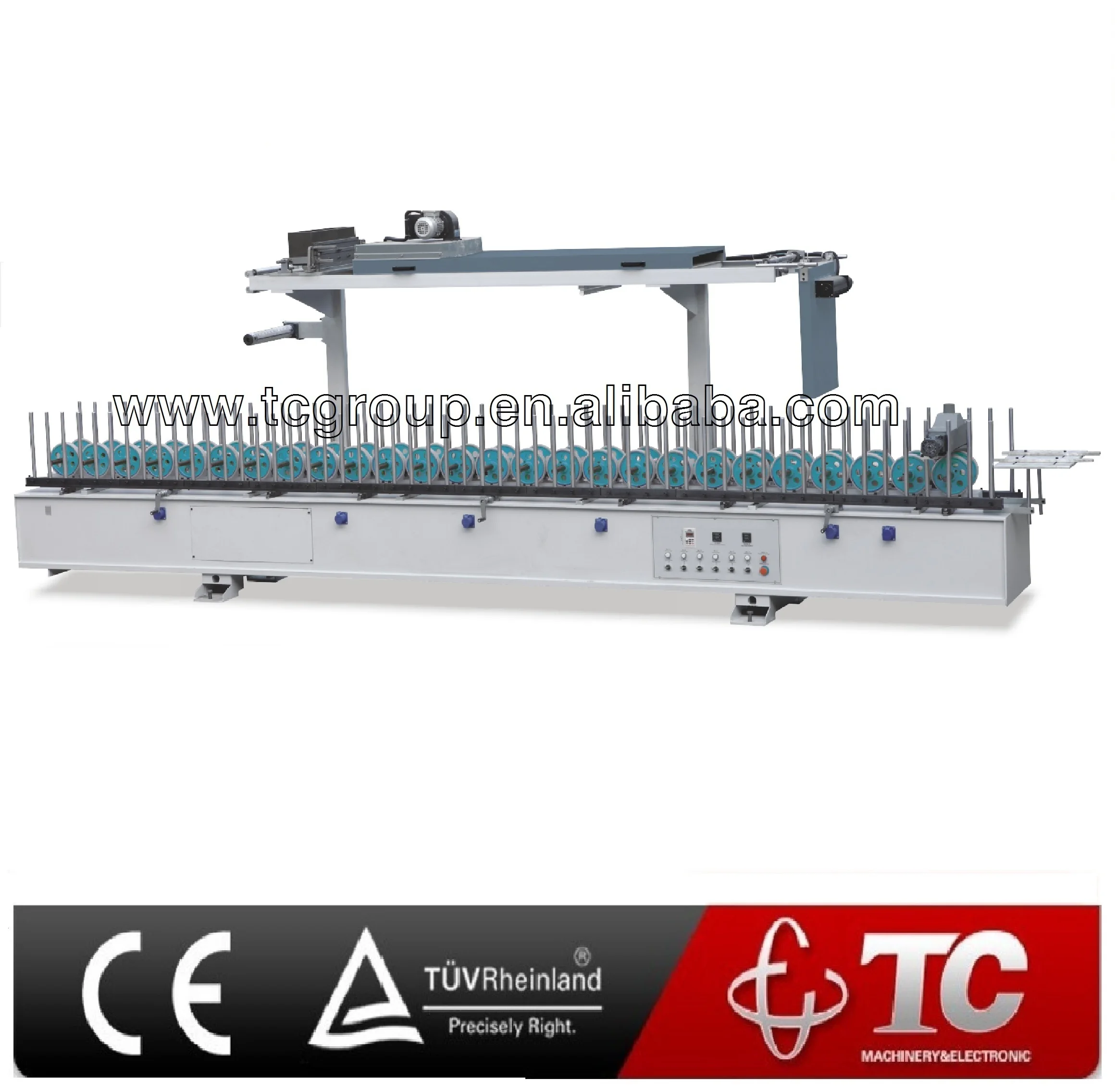 Wrap PVC film on MDF  WOOD PROFILE WRAPPING MACHINE