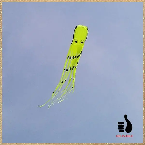 Chinese 8m flying  3D inflatable octopus big kite