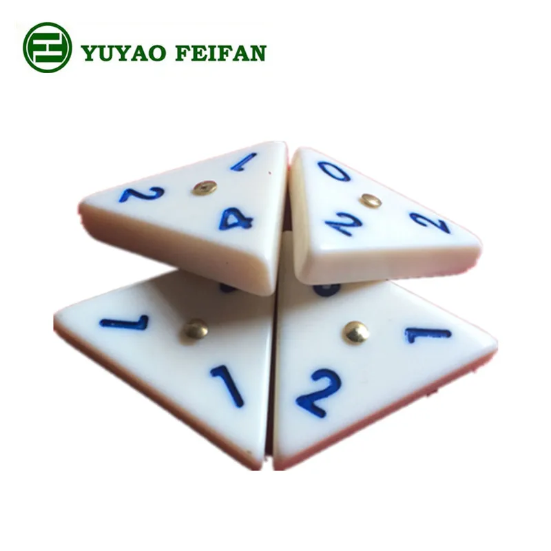 classic customized funny plastic pyramid Domino board game set Packed in gift box