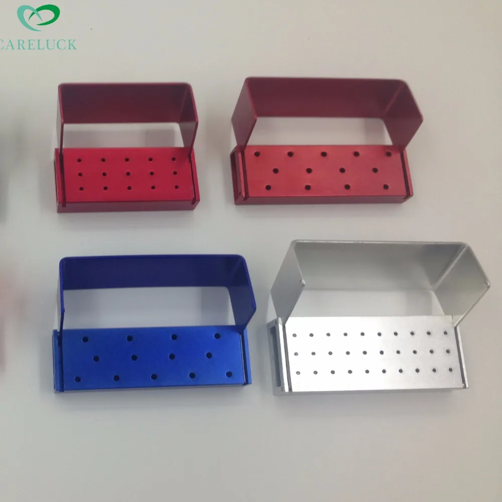 Factory price dental clinic office equipments mobile dental bur block different size and color portable dental bur holders stand