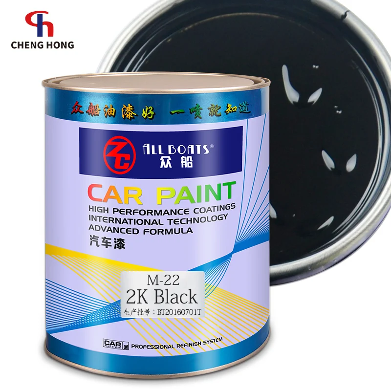 Metallic black car spray paint automotive lacquer 2k acrylic auto body paint