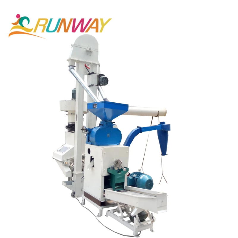 Mini combined rice milling machine huller and polisher automatic