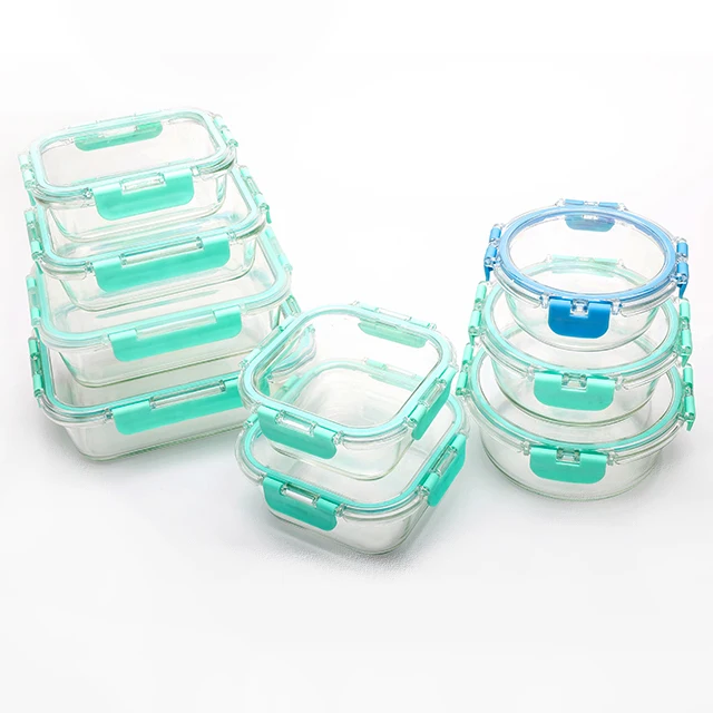 Professional glass vacuum food storage 3 compartment lunch box container boxes made in China