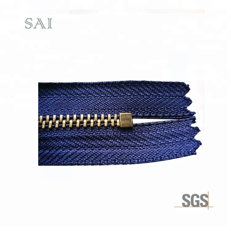 12# Close end hot sale Brass metal zipper