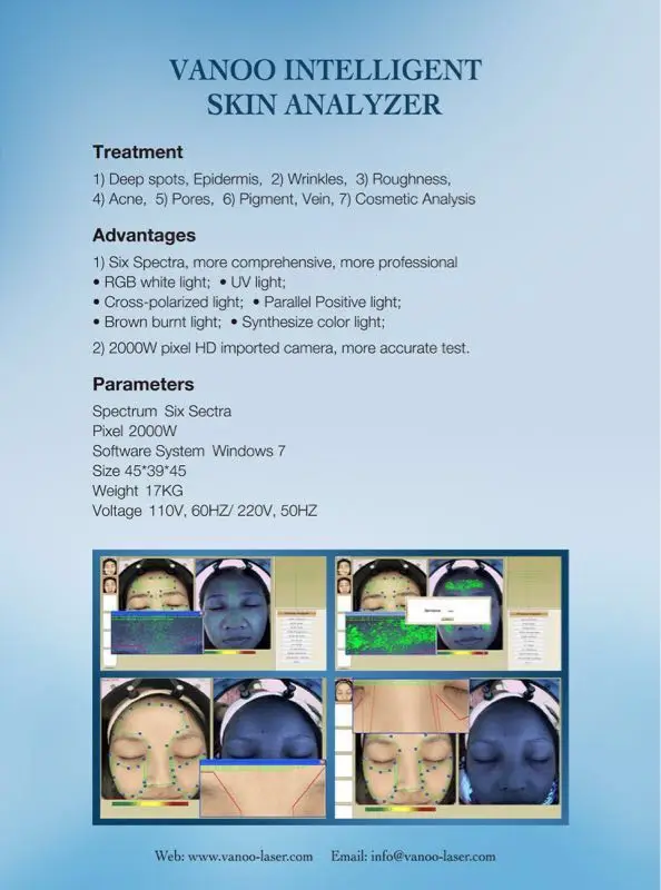 Shanghai Vanoo portable skin analyzer professional skin analyzer device