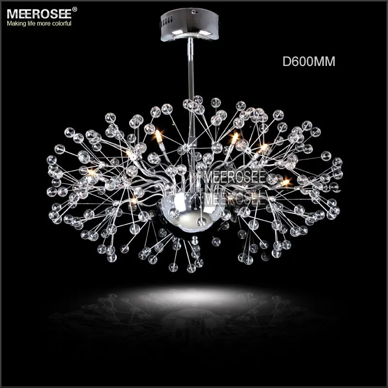 Livingroom Flower Shape Balls Chandelier Lamp Ceiling Mounted Glass Chandelier Iron Art Lighting MD2396