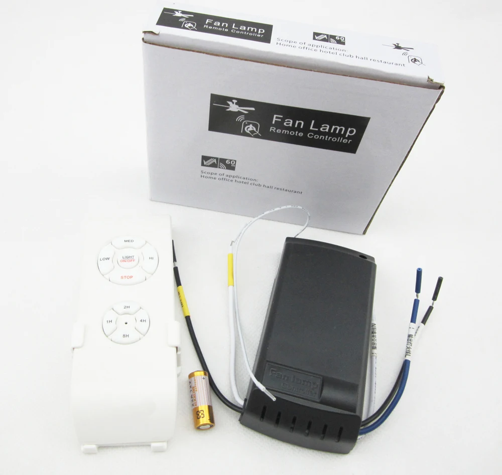 Беспроводной Выключатель для потолочного вентилятора, лампа с дистанционным управлением, с временем и скоростью